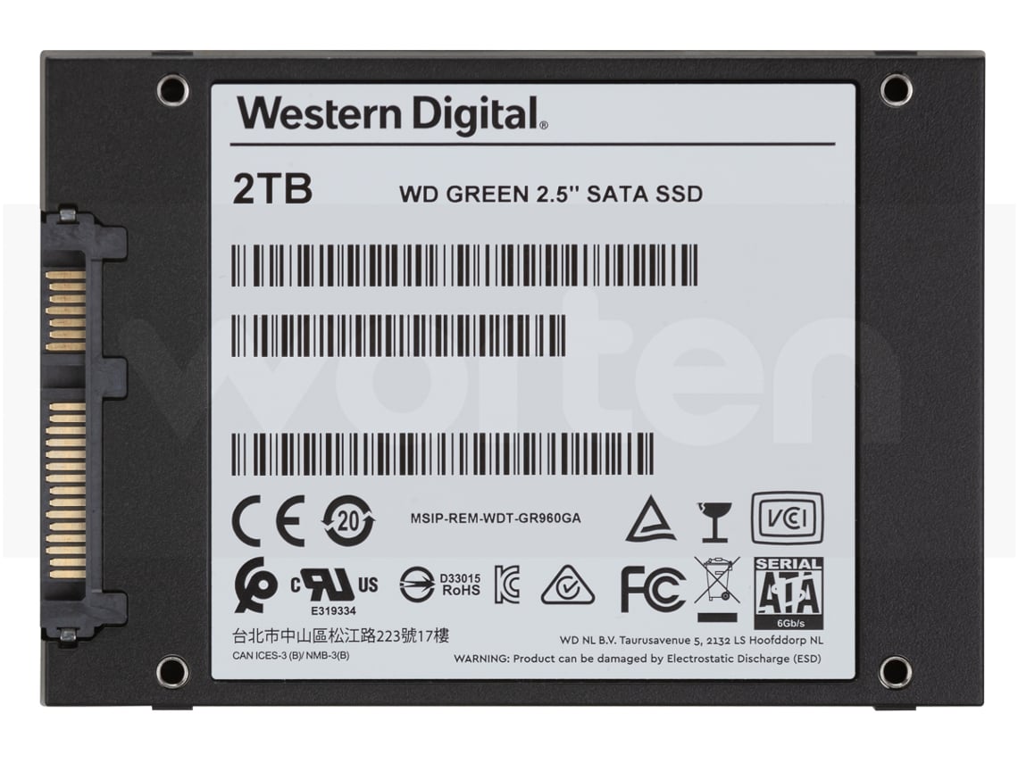 Disco SSD Interno WESTERN DIGITAL Green (2 TB Serial ATA III