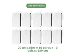 (182 Piezas, 20 Piezas, 5x9cm) Almohadillas De Electrodos De Gel, Pegatinas Estimuladoras Musculares Ems De Pulso Adelgazante