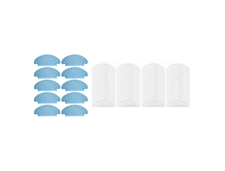 60 piezas de paños de fregona para Ecovacs Deebot T8 accesorios para aspiradoras paño de limpieza de suelo azul y blanco