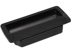 Tiradores Plástico Mm Rectangulares Empotrados 107 X 48 30 Colgar Lámparas, Color Negro