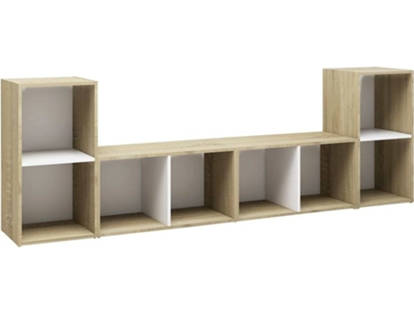 Conjunto 4 Mueble para la televisión VIDAXL Blanco Madera contrachapada (72x35x36.5 cm)