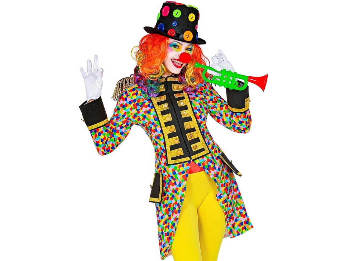 Disfraz o Frac de Carnaval puntos multicolor para mujer