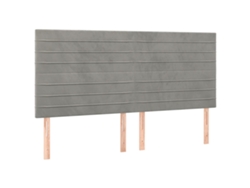 Maison Exclusive - Cabecero Gris Claro 180x5x118/128 Cm Terciopelo