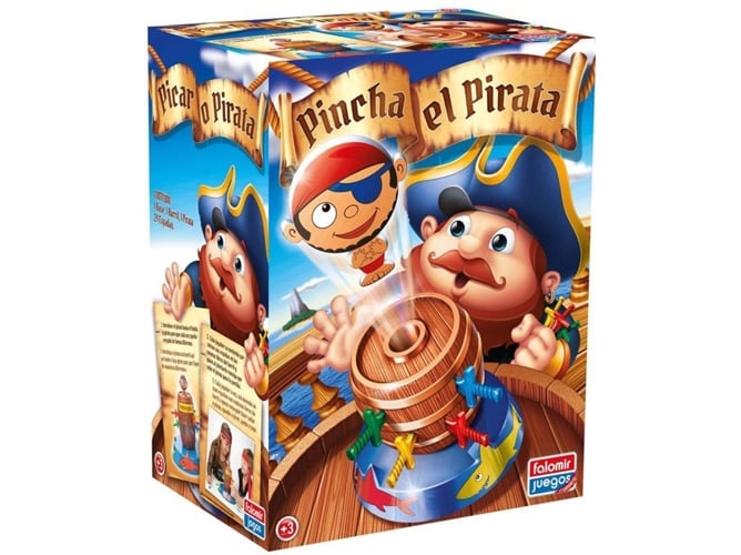 Falomir Pincha El pirata juego de mesa multicolor 646476 ¡al agua corte