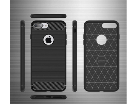 Carcasa iPhone 7 Plus « 8 Plus Multi4you Gel TPU Carbono Negro