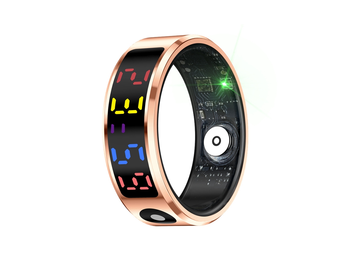 Anillo Inteligente R12 (Jring), Dorado, Con Monitorización De Frecuencia Cardíaca, Oxígeno En Sangre Y Sueño (10#) CHRUI