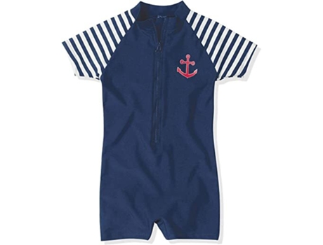 Traje UV de Niños PLAYSHOES Bañador Pieza Protección Azul (4/5 años)