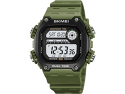 Relojes de alarma LED con fecha impermeable y esfera cuadrada digital para hombre - Negro