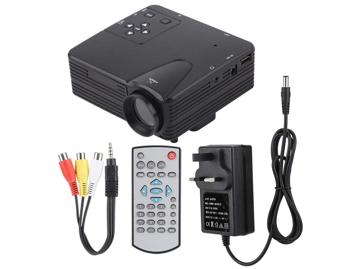 Proyector De Cine En Casa Full Hd Con Mini Led, Control Remoto Y Vídeo Portátil