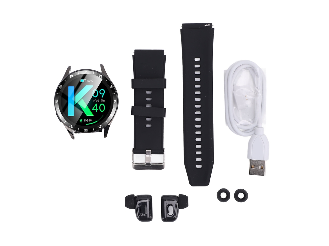 Reloj Inteligente 2 En 1 Con Auriculares Bluetooth, Certificación Ip67, Nfc Y Pronóstico Del Tiempo Para Android 4.4+.