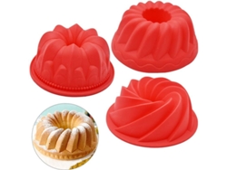 3 Moldes De Silicona Con Ranuras, Antiadherentes, Para Pasteles, Donas Y Postres.