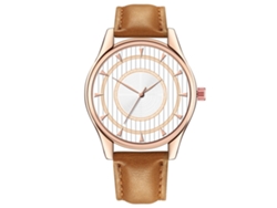 Reloj De Pulsera De Cuarzo Para Hombre Con Correa De Pu, Esfera Redonda, Estilo Moderno.