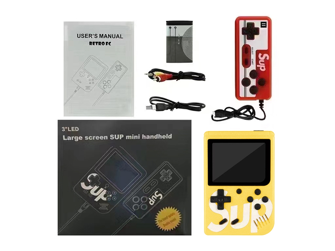 Console De Jogos Portátil Com 400 Jogos Pré-instalados, Tela Grande E Controles Físicos - Branco, Amarelo, Vermelho, Azul, Preto