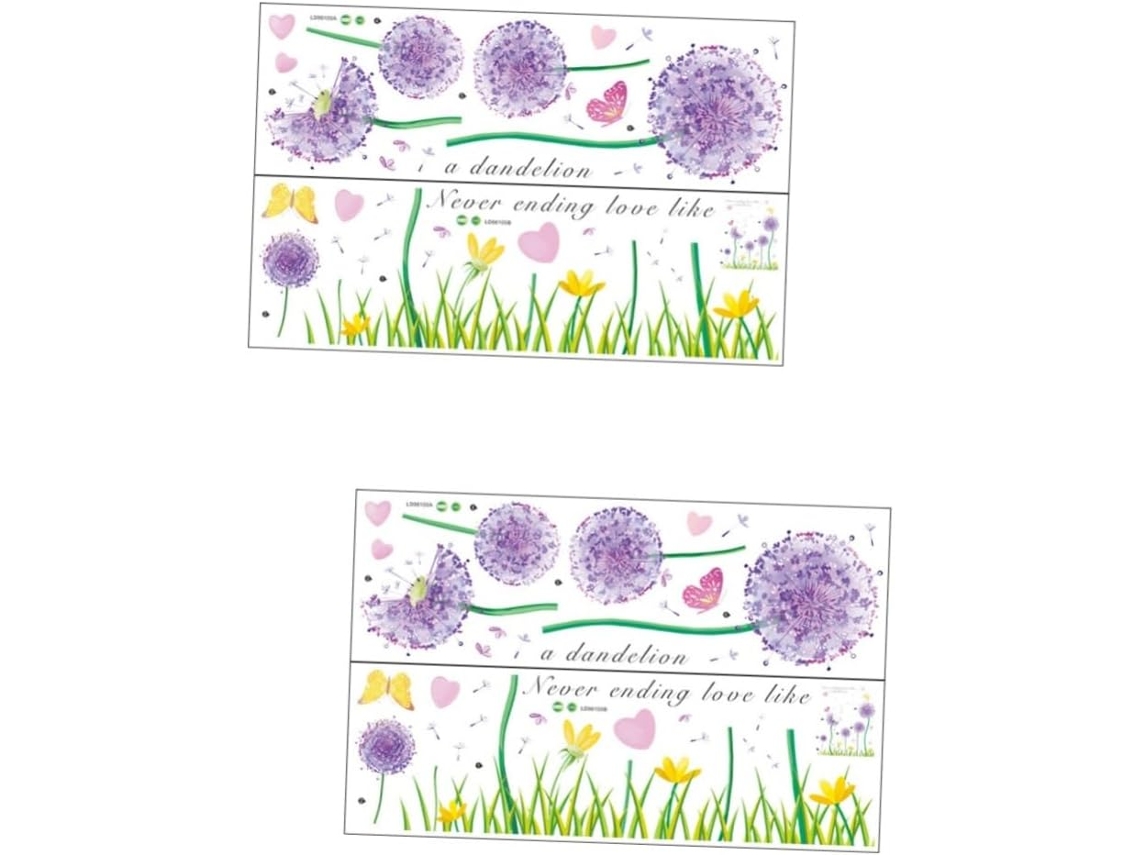 Juego De Pegatinas De Pared Con Diseño De Diente De León Para El 2.º Aniversario, Decoración De Art Factory