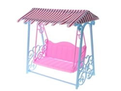 Ats-swing Miniatura Con Techo Y Silla 1/6 Escala Accesorio Para Casa De Muñecas Mueble Miniatura Juguete Para Niñas