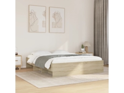 Estructura De Cama Madera De Ingeniería Roble Sonoma 160x200 Cm