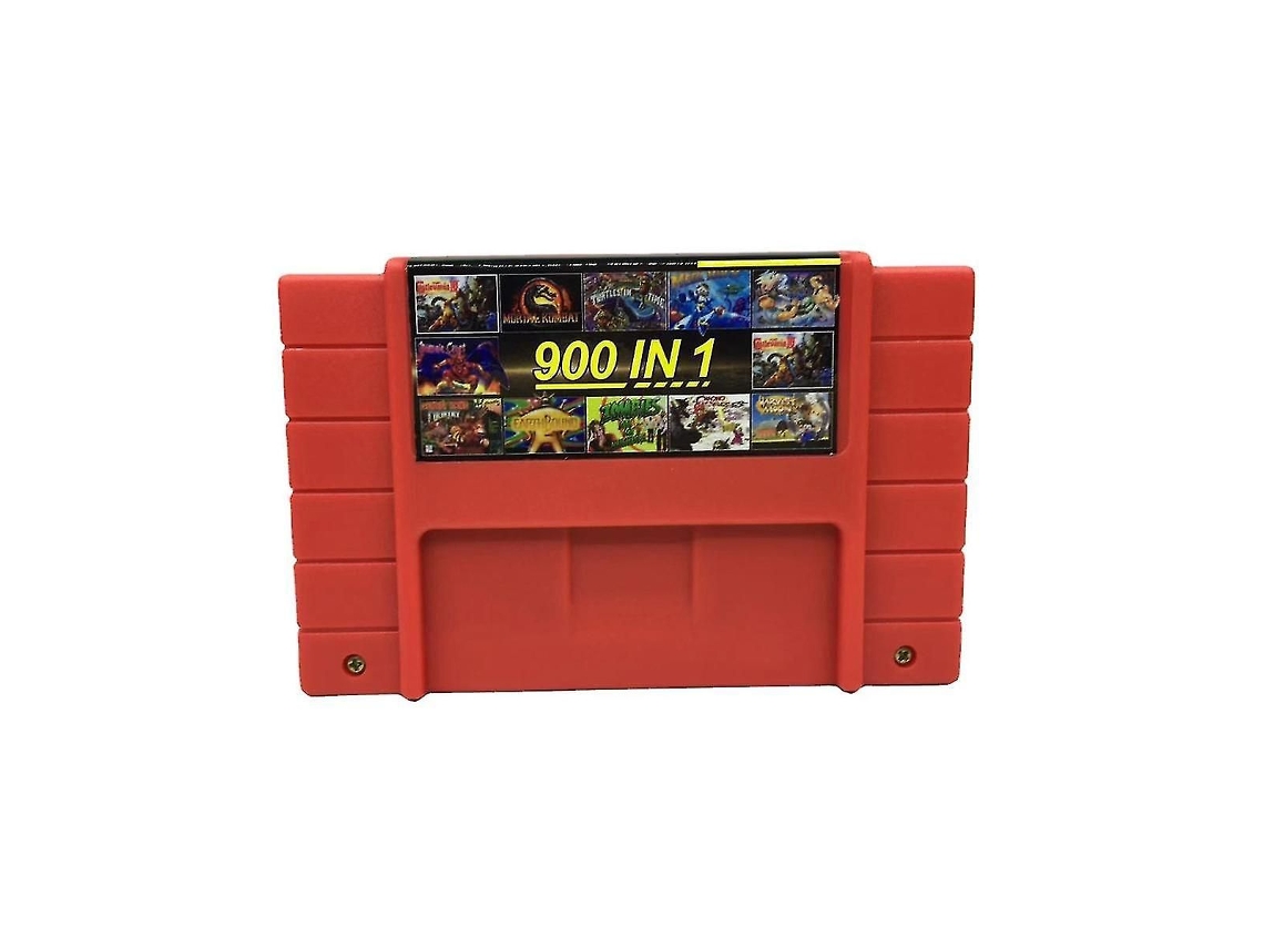 Placa de consola de juegos Super DIY Retro 900 en 1 Pro para juegos de 16 bits, roja GOKOCO