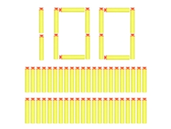 100 Dardos De Goma Eva De 7,2 Cm Con Cabezal De Vacío Suave, Repuesto Para Juguetes Infantiles Y Juegos Al Aire Libre.