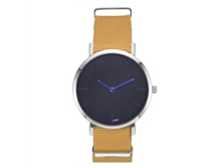Reloj De Pulsera Informal De Moda Para Hombre Con Correa Sencilla De Nailon Beige.