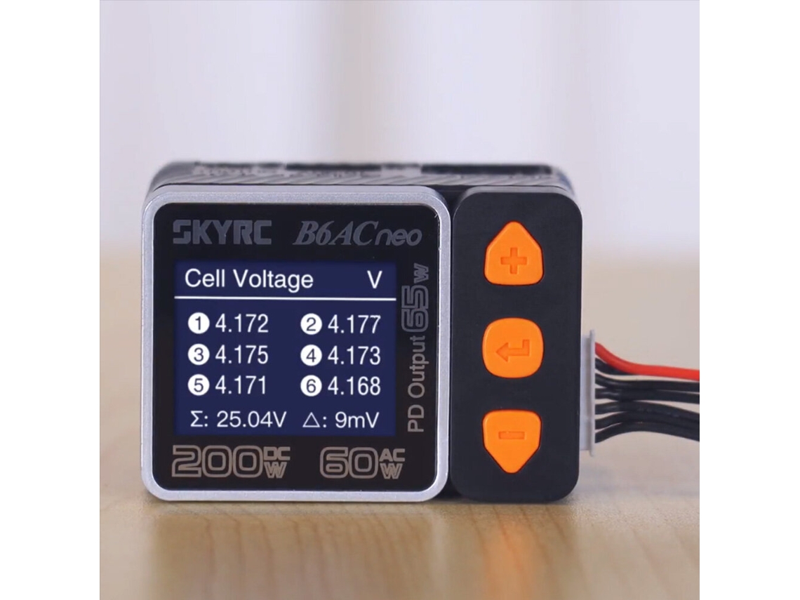 Cargador inteligente Skyrc B6ac Neo, CA 60 W, CC 200 W, 10 A, cargador de equilibrio para baterías Lipo de 16 s, Li-ion, LiHV de 15 s, NiMH y NiCd.