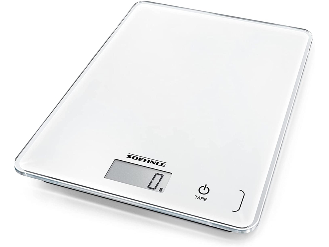 Báscula de cocina compacta y elegante, multifuncional, de alta precisión, pesa hasta 5 kg.