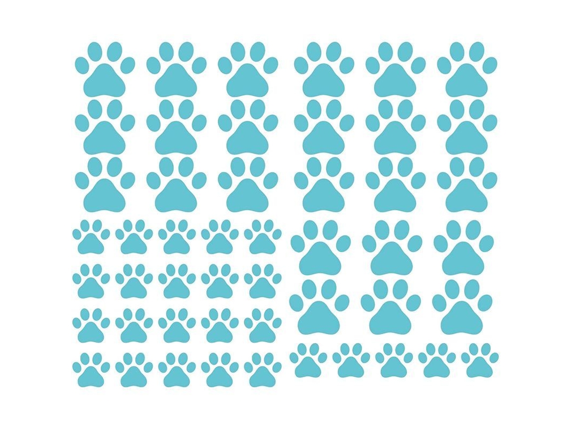 49 Pegatinas De Pared Con Huellas De Perro, Pegatinas Decorativas De Vinilo, Huellas De Animales Para Coche Y Hogar.