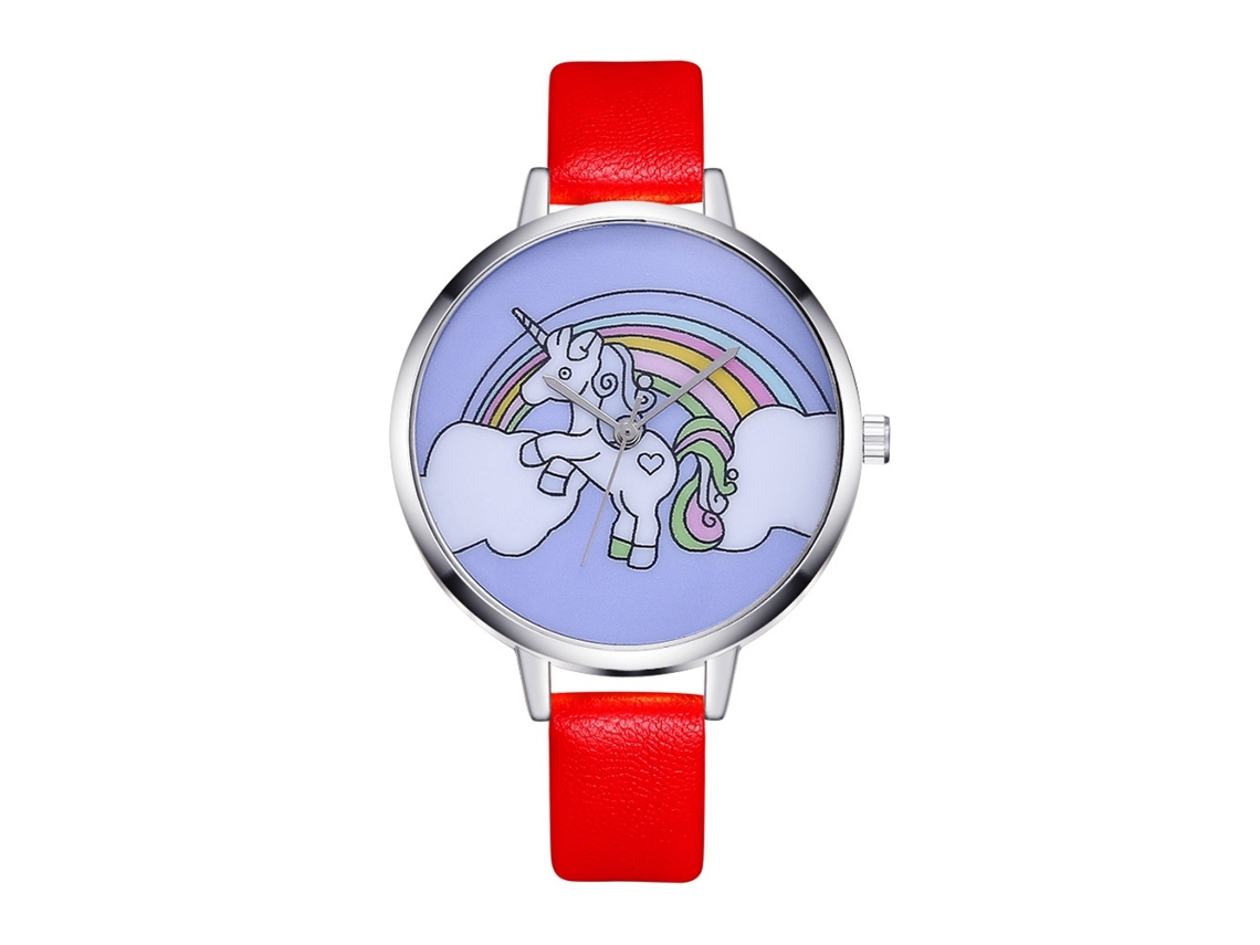 Reloj Analógico De Cuarzo Para Mujer Con Correa De Piel Sintética Con Pedrería (rojo)