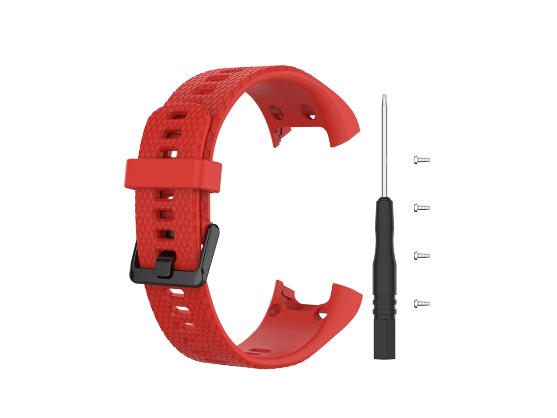 Correa de repuesto de silicona ajustable para reloj inteligente Garmin Vivosmart HR (rojo) Chennnls