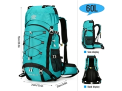 Mochila Impermeable De Gran Capacidad De 60 Litros Para Camping, Senderismo Y Montañismo, Con Funda Para La Lluvia.