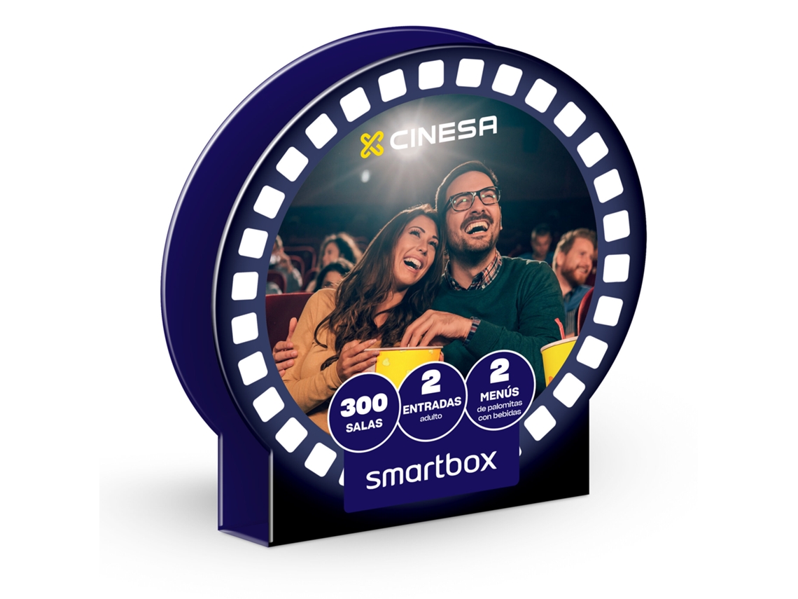 Caja Regalo SMARTBOX 2 entradas de cine con menú y bebidas para 2 personas