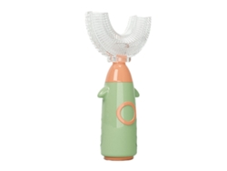 Cepillo De Dientes Infantil En Forma De U Con Cabezal Y Mango De Silicona Flexible (l)