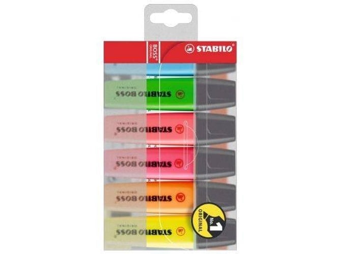 Marcadores Fluorescentes STABILO Boss Original (6 Un - Multicolor)