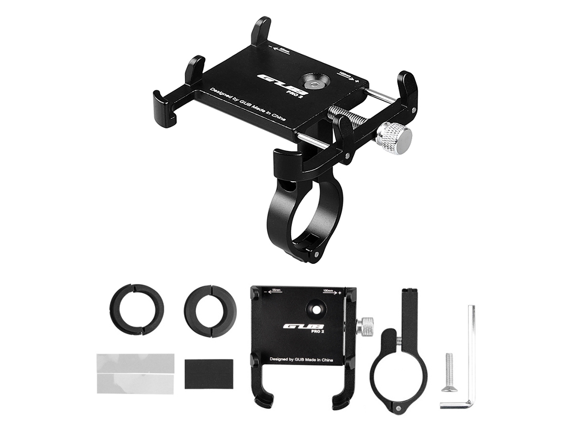 Soporte Ajustable De Aluminio Antiderrame Para Teléfono Móvil En Manillar De Bicicleta De 3,5 A 6,2 Pulgadas (gub)
