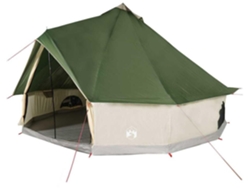 Tienda de campaña familiar tipi 12 personas VIDAXL impermeable verde