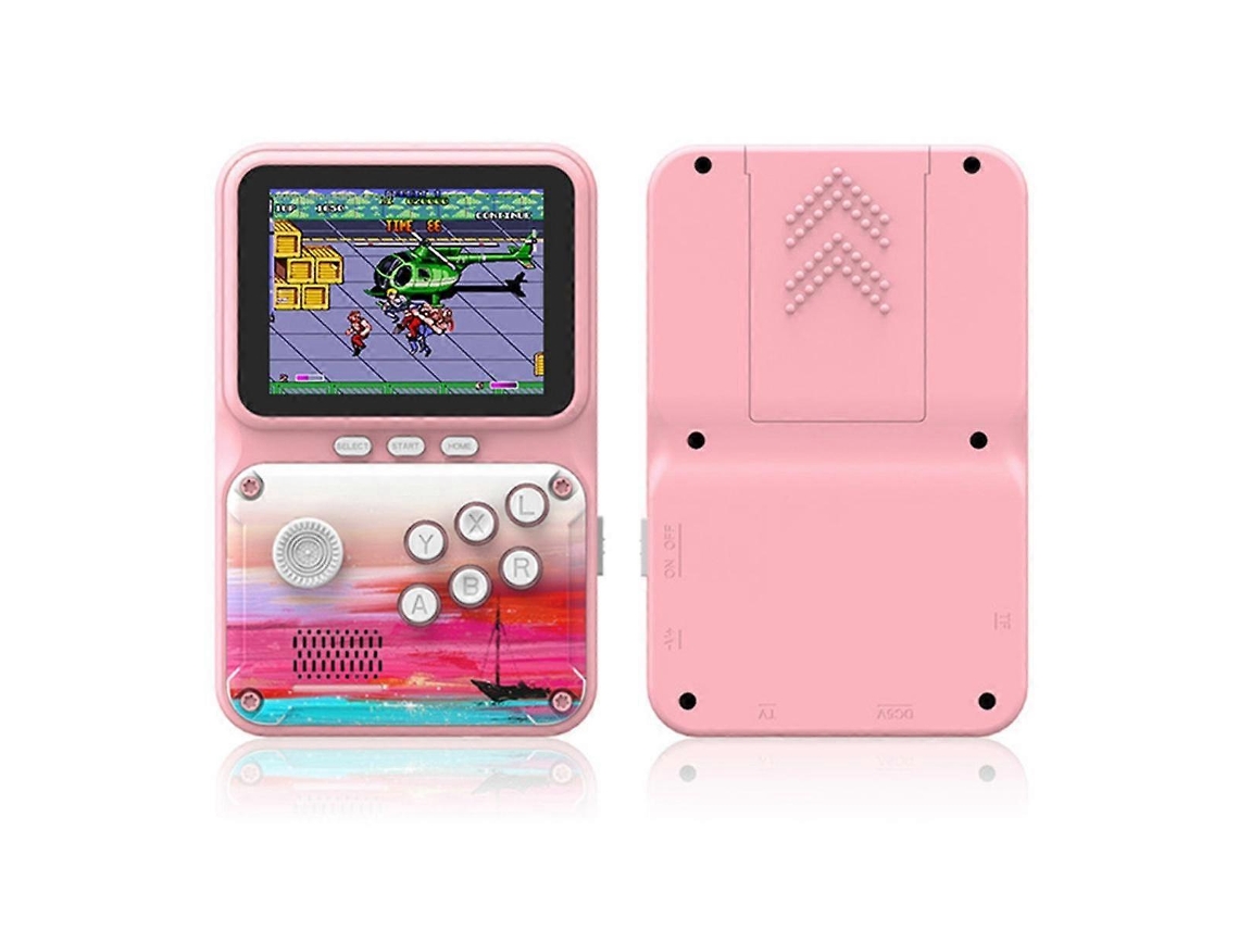 Consola De Videojuegos De Mano 2,8 Pulgadas 500 Juegos Soporte Arcade Retro Conexión Av Para Regalo De Niños Rosa