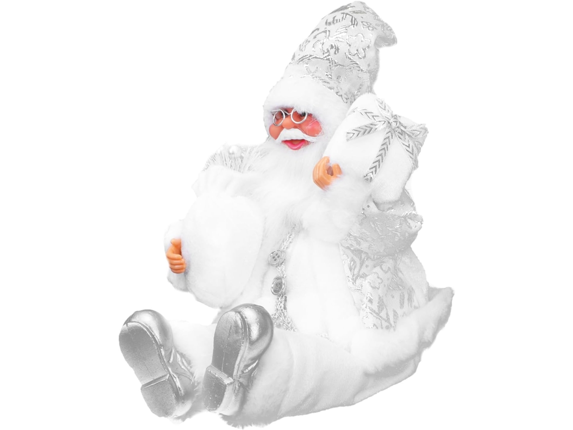 Figura Resina Algodón Decoración Navideña Clásica Resistente Armario Adorno Blanco Hecho Regalo Festivo Papá