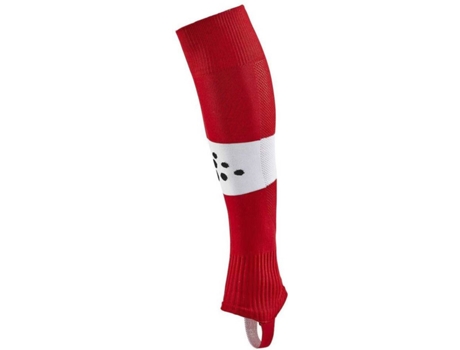 Calcetines Unisex CRAFT Pro Control Stripe Sem Pés Rojo para Fútbol (Tamaño Unico)