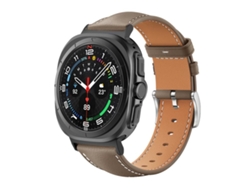 Correa para Samsung Galaxy Watch Ultra - Piel fina con textura de tiburón, negra (47 mm)