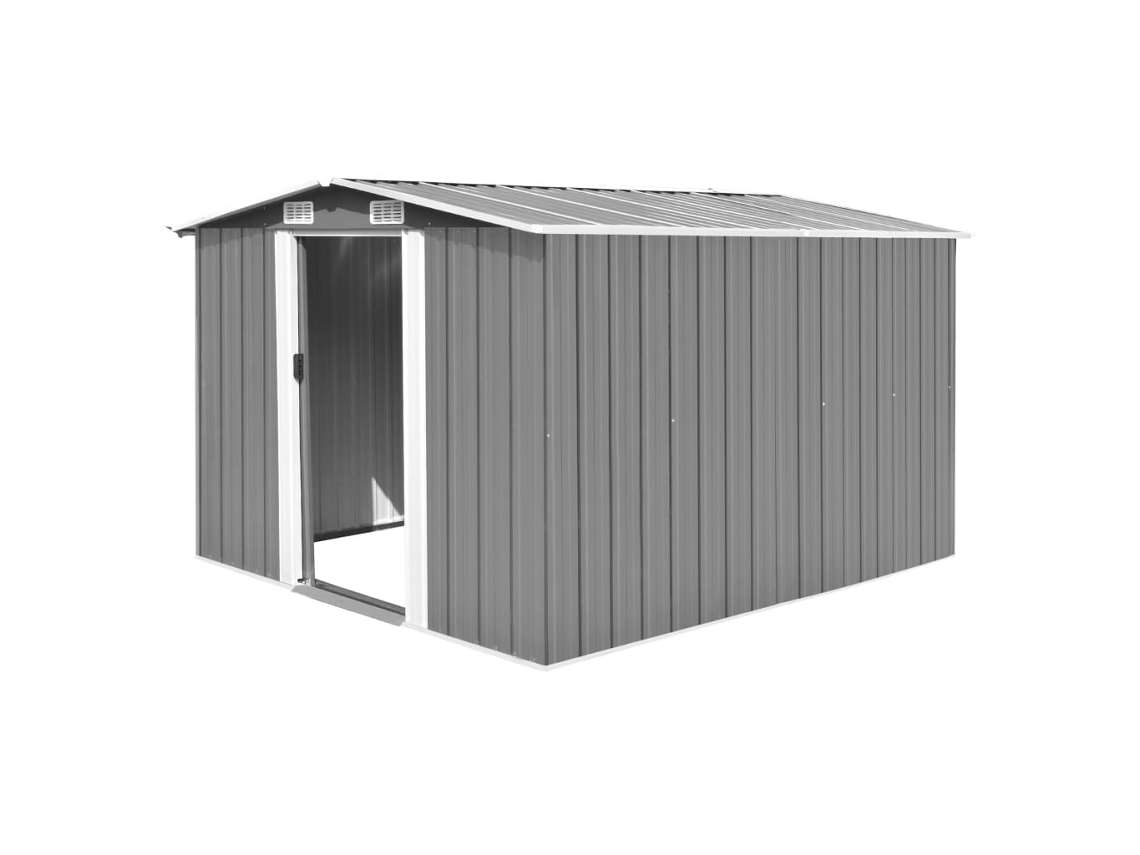 Caseta De Jardín Metal Gris 257x298x178 Cm