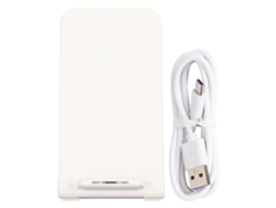 Carregador Sem Fio 15w Dobrável Vertical Desktop Rápido Suporte Para Celular Branco