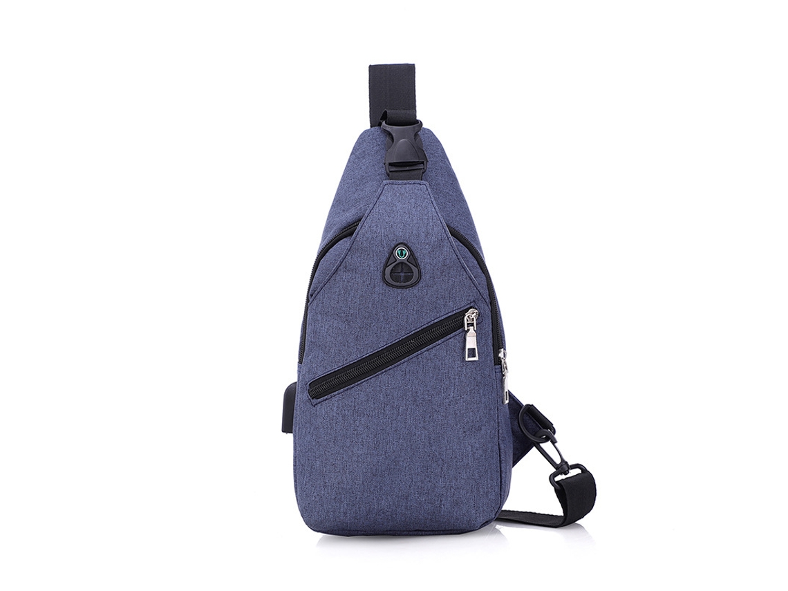 (azul) Bolso de pecho, bolso informal, mochila para actividades al aire libre, bolso de hombro/bandolera