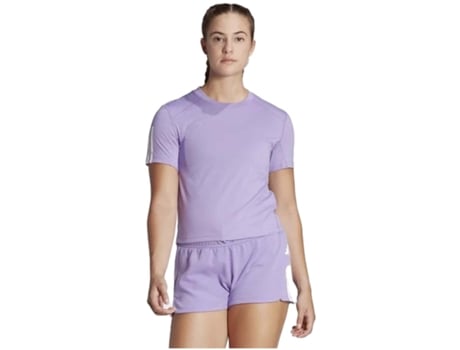 Camiseta de Mujer para Fitness ADIDAS Essentials Lila Multicolor (L)
