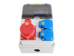 Caja de enchufes industriales impermeables estilo europeo, 2 unidades, 2 núcleos 220-250 V 16 A, 5 núcleos 380-415 V 16 A, Disyuntor C16