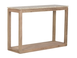 Consola Madera Reciclada Marmol Natural 120x40x82cm