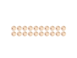 5 Bolsas De Cuentas Redondas De Madera Hechas A Mano De 22 Mm Para Accesorios De Collar