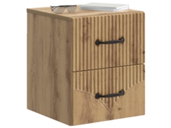 Maison Exclusive - Mesita De Noche De Pared Con Cajón 2 Pcs Roble Artesanal