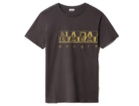 Camiseta de Hombre NAPAPIJRI Sallar Logo Sleeve Verde