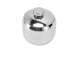 MEOIRUERY Azucarero de acero inoxidable de elegante diseño, recipiente multifunción para condimentos con acabado pulido, ideal para tomar té o café en casa o en