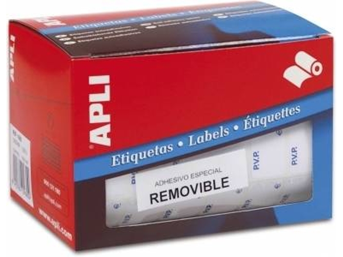 Rollo de Etiquetas Adhesivas APLI Blancos