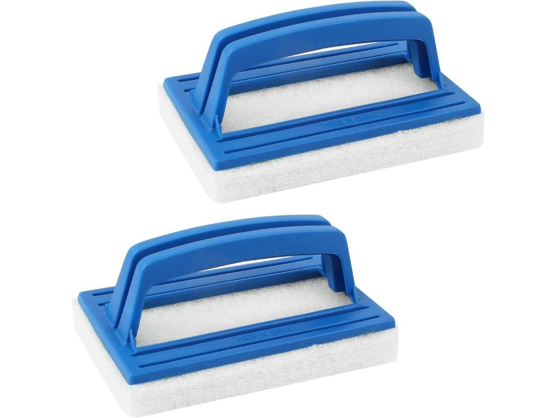 2 Cepillos De Pared Para Piscina, Esponja Suave Con Mango, Para Limpiar Piscinas, Bañeras Y Spas (blanco)